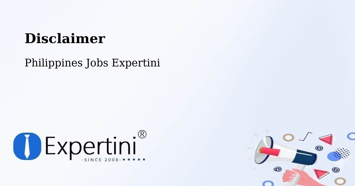 Disclaimer – Pulilan - Philippines Jobs Expertini